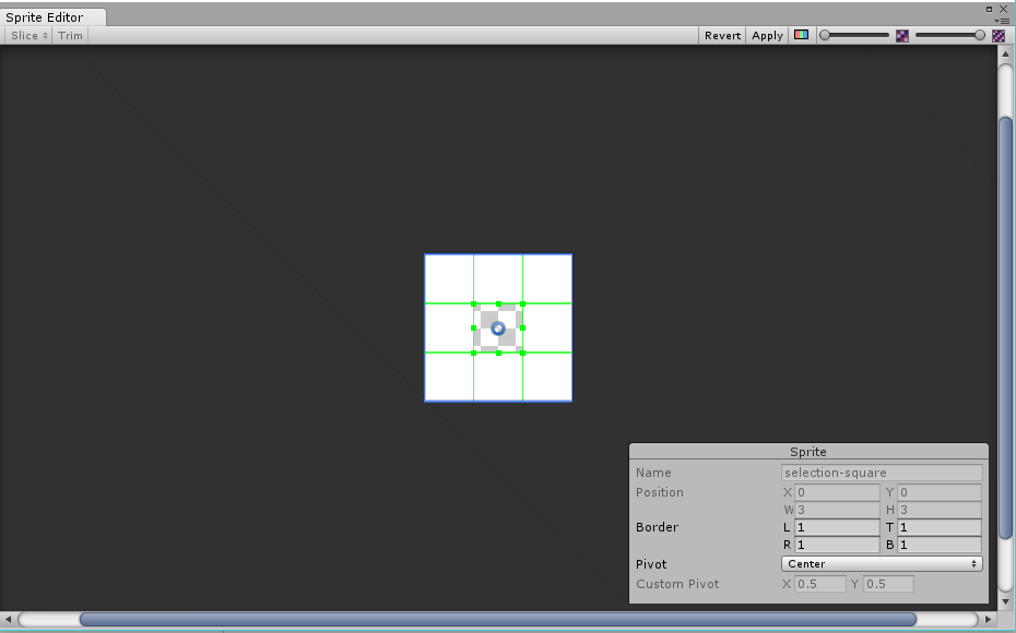 Unity sprite editor